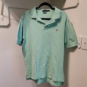 Polo by Ralph Lauren Men's Light Green Polo Shirt